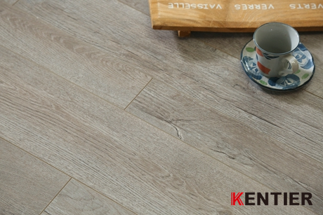 K48410-Oak Wood Texture Laminate Flooring with Grey Color